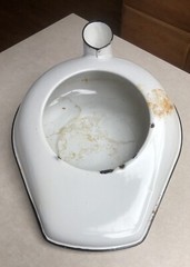 Vintage Cesco Bed Pan Colombian Made Hospital Ware White Enamel