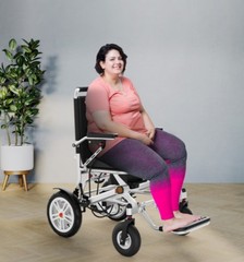 38LB Lightweight Foldable Electric Wheelchairs For Adults All Terrain 500W Moter