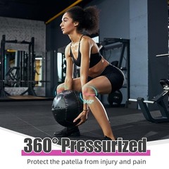 Rose Red Silicone Patella Bands for Knee Pain Relief – Comfortable & Adjustable