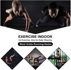 Thick Cushioned Merino Wool Running & Hiking Ankle Socks – 3/6 Pairs Available