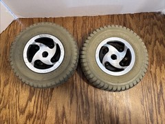 Pair Rear Wheels And Tires for Rascal 240 Good Tread 9×3.50-4