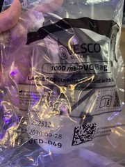 10- Vesco Medical 1000mL PVC Bag Gravity Feeding Set with ENFit Qty Of 10