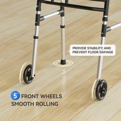 Loyoda Folding Walkers for Seniors，Medical Bariatric Walker Lightweight 5 Fro…