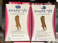 Dr. Comfort Shape to Fit Sheer Open Toe Hosiery for Women 15-20 or 20-30 mmHg