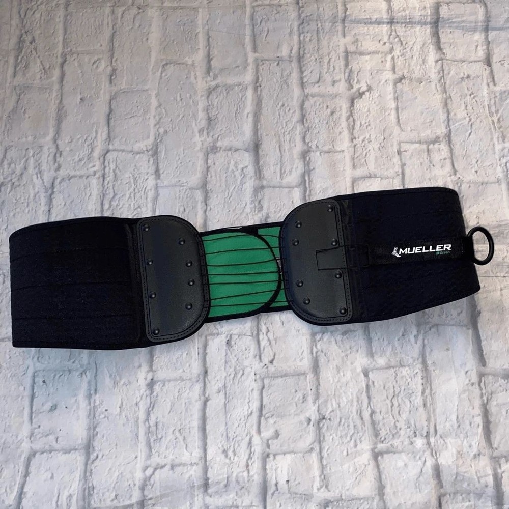Mueller Green Adjustable Back, Abdominal Support One Size Fits Most Unisex Black