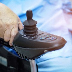 2 Sets Controller Knob and Gaiter for Electric Wheelchair, Universal Black