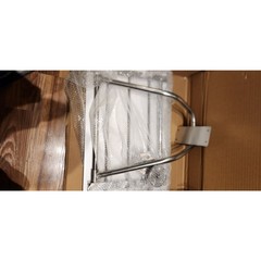 Wall Mounted Folding Shower Seat Bench – White Slatted w/ Stainless Steel Frame