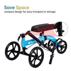 Deluxe ELENKER Medical Scooter Steerable Knee Walker Walking Knee Scooter Aid US