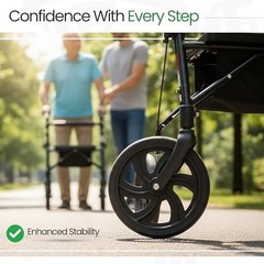 Healthline Walker Rollator Replacement Wheel, 7.5″ Rear Wheel (pair)