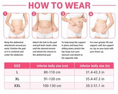 3 in 1 Maternity Support Belt Pregnancy Belly Band Back Brace Beige L XL 2XL