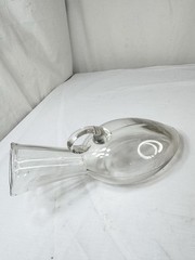 Vtg Glass Male urinal w Handle 16 0z Capacity 10.5″ x 5″ Wide Hospital FrSh Read