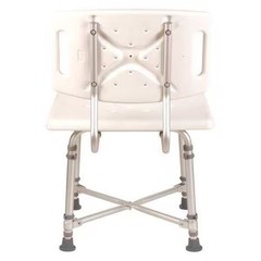 Healthsmart Backrest Tub and Shower Seat, 21″ L, Aluminum, Plastic, Textured
