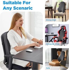 Memory Foam Lumbar Support Pillow for Car, Full Back Support Pain Relief Cushion