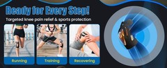 Pre-Shaped Kinesiology Tape for Knees – 14Pcs Waterproof Knee Tape for Knee Pain