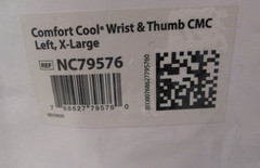 NEW Comfort Cool WRIST/THUMB CMC Restriction Splint BLACK LEFT EX-LARGE NC79576