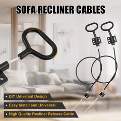 YEYETUO Sofa Recliner Cables, 2PCS Release Cables Replacement D 36.4 inches