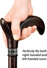 Handcrafted Oak Walking Cane, Ergonomic Derby Handle, 36″ Walnut, 400lb Capacity