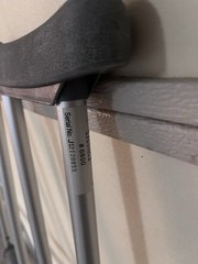 Tech Services 6800 Standard Underarm Crutches Pair Aluminum Silver/Gray
