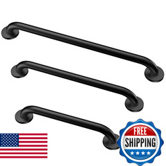 Jubomt Grab Bar Bundle For Ada Compliance Matte Black Stainless Steel 1.5