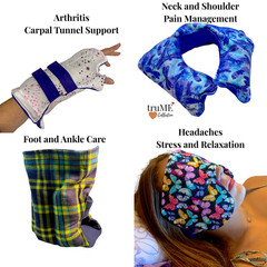 Microwave Heated Hand Wrist Warmer: Handmade in USA, Arthritis, Carpal Tunnel