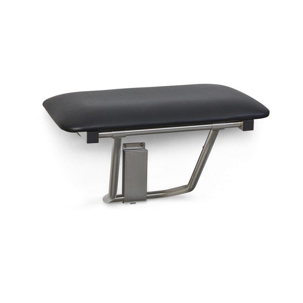 Seachrome 24″ x 15″ Black Padded Folding Shower Seat Wall Mount ADA Bench Seat