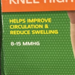 Curad Mild Compression Hosiery Knee High Unisex Beige 8-15 mmHg 1 Pair M Regular
