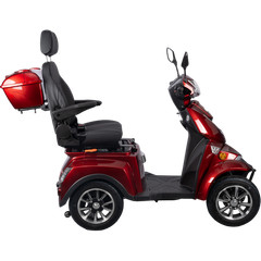 Heavy Duty 1000W 4-Wheel Scooter，700LBS，38Miles Red，LED，LCD，Disc Brake Mobility