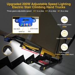 Electric Stair Climbing Hand Trucks, 200W 3 Adjustable Speeds 440lbs Max Load