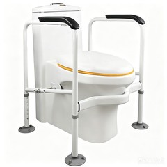 Toilet Safety Rails for Seniors, Adjustable Carbon Steel Frame, 330 Lb | Carb…