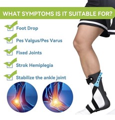 Komzer Foot brace Ankle Support Orthosis Stroke Recovery Mobility xl left