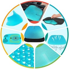 Gel Seat Cushion for Long Sitting, Gel Cushions for Pressure Sores Relief, 18.5X