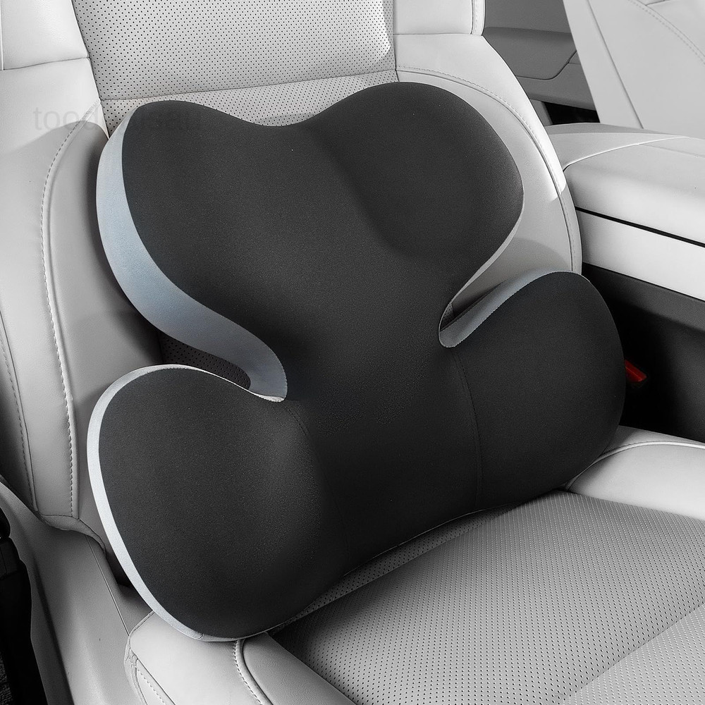 Lumbar Support Pillow for Car, 19.3(L)×5.1(W)×14.2(H) in, Blackgray