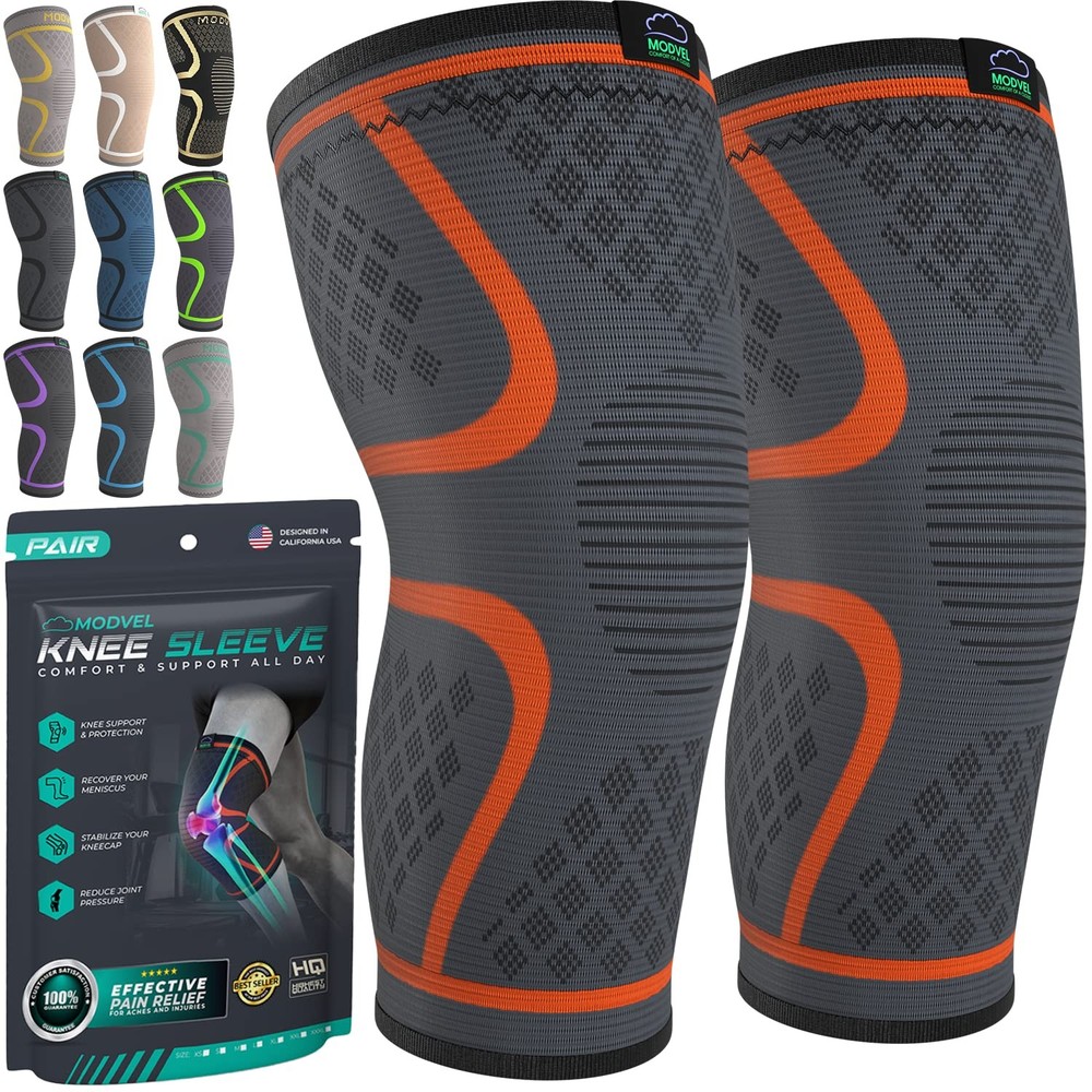 Compression Knee Brace for & Men – 2 Pack Knee Brace for Running Knee Pain, K…