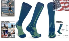 1 & 2 Pack Compression Socks 21–26 mmHg, Graduated Running & Travel, for Men …