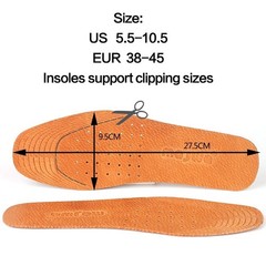 Absorbent Ultra Thin Pigskin Leather Insoles for 4 Pair (Pack of 1), Brown