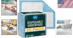 Bulk Pack of 25 Large Disposable Underpads – Absorbent, Latex-Free Comfort