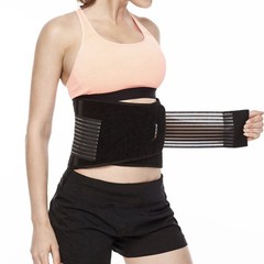 B601 BraceUP Lumbar Back Support Brace Belt Black Size S / M