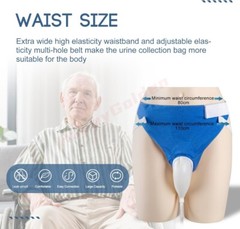 1PC Men Wearable Urinal Bag Silicone Urine Catheter Portable External Collector