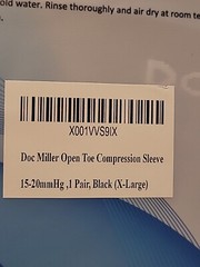 2 Doc Miller Open Toe Compression Socks 15-20mmHg Recovery Varicose BLACK