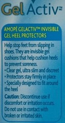 Amope® GelActiv Invisible Gel Heel Protectors (Lot Of 4 Packs – 1 Pair Per Pack)