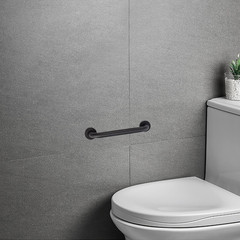 2 Pack Bathroom Grab Bar, 12 Inch Length Black Shower Safety Grab Bar, 1 Inch D