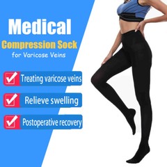 Women Firm Graduated Support Hose Ladies Opaque Compression Stockings Pantyhose