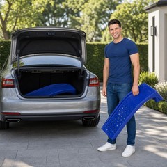 2Pack Heavy Duty Solid Steel Car Ramps, 8000lbs Auto Service Ramps for Truck SUV