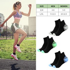 5 Pairs Compression Socks Plantar Fasciitis Arch Ankle Running Support Men Women