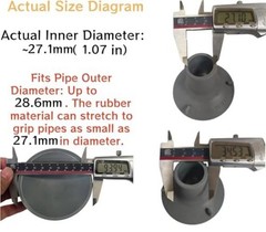 Shower Chair Replacement Feet 4-Pack: 28.6cm Non-Slip Suction 1-1/8” I.D Grey