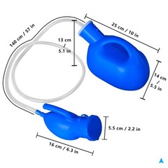 2000ml Portable Urinal for Men, Large Capacity Bedside Urinal with Lid & Tubi…