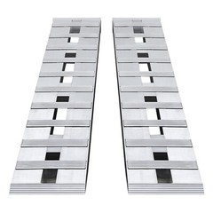 2 Pack Rectangular Trailer Ramp Aluminum Truck Car Trailer Ramp 6000 lbs