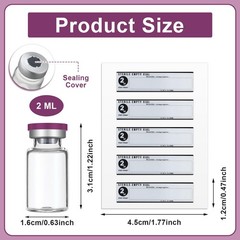 Threlaco 20 Pcs 2ml Sealed Sterile Empty Vials with Self Healing Injection Po…