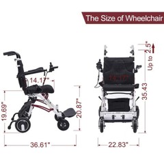 ELENKER Electric Wheelchair Deluxe Fold Power Motorized Medical Aid Wheelchair
