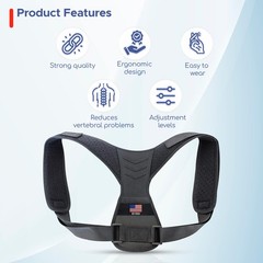 Posture Corrector for Men and Women | Upper Back Brace Clavicle One Size